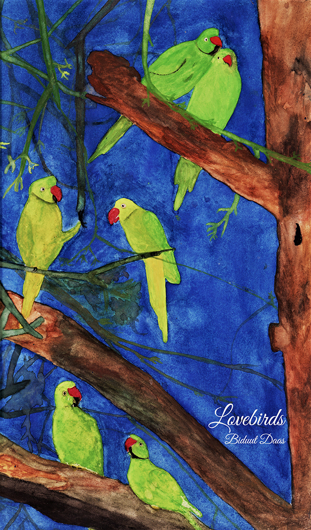 Lovebirds, Painting By Superstar Biduut Daas