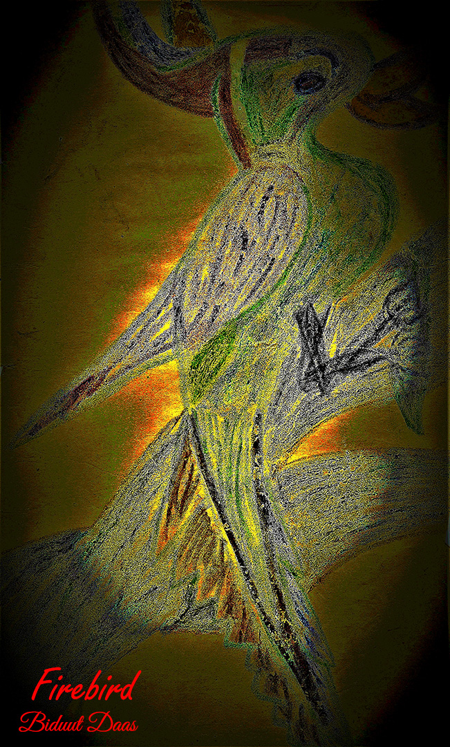 Firebird, Painting By Superstar Biduut Daas